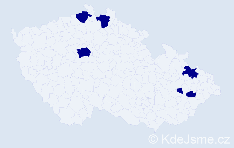 Jméno: 'Gaja', počet výskytů 6 v celé ČR