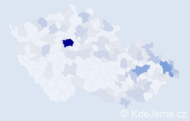 Jméno: 'Regína', počet výskytů 247 v celé ČR