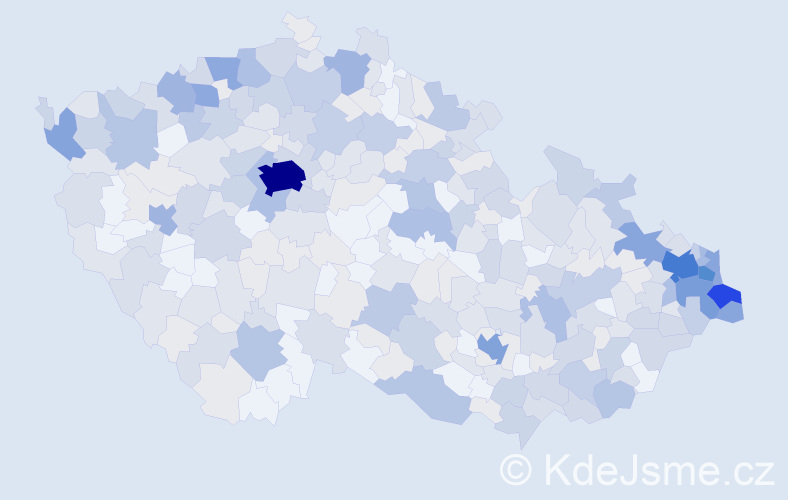 Jméno: 'Karina', počet výskytů 843 v celé ČR