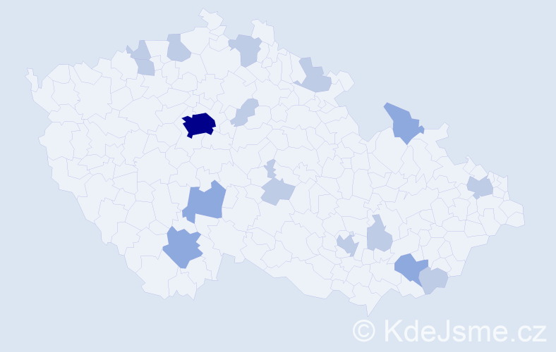 Jméno: 'Norman', počet výskytů 29 v celé ČR