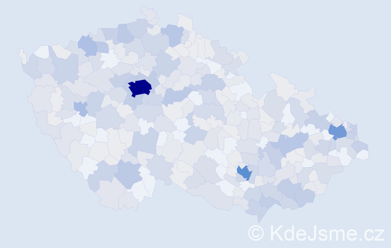Jméno: 'Liliana', počet výskytů 900 v celé ČR