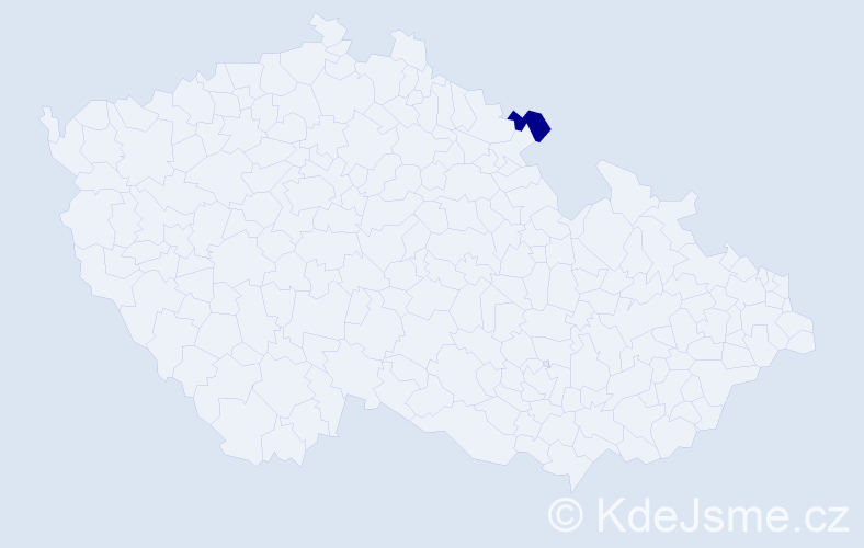 Jméno: 'Adéla Nicole', počet výskytů 1 v celé ČR