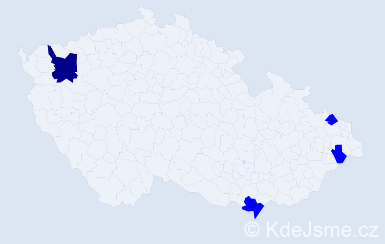 Jméno: 'Renald', počet výskytů 5 v celé ČR
