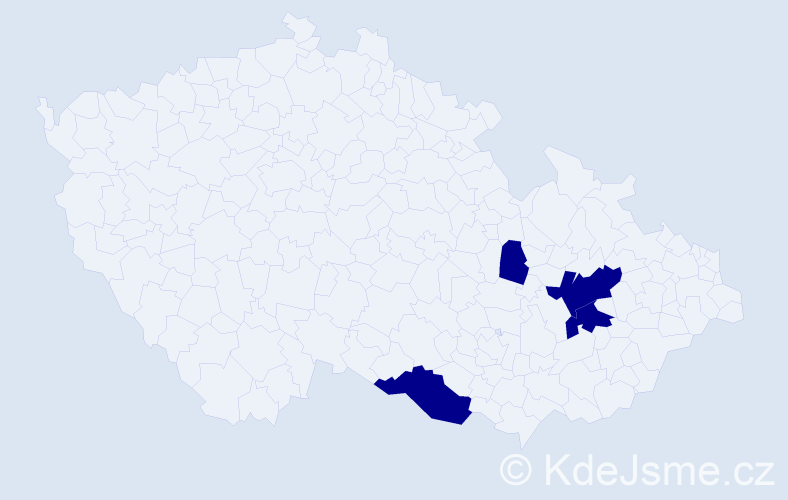 Jméno: 'Aneška', počet výskytů 4 v celé ČR