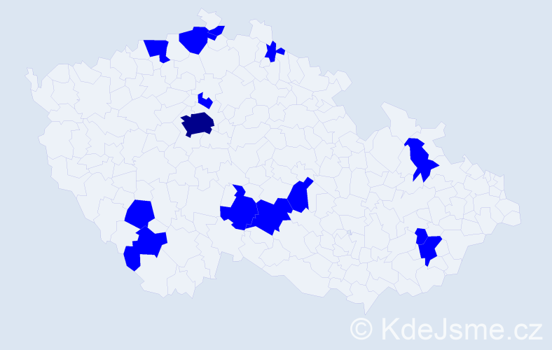 Jméno: 'Alena Marie', počet výskytů 15 v celé ČR