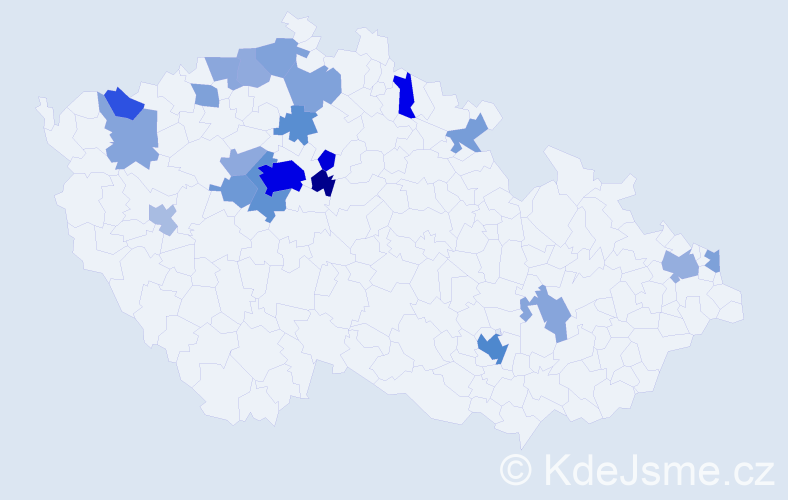 Jméno: 'Kirill', počet výskytů 57 v celé ČR