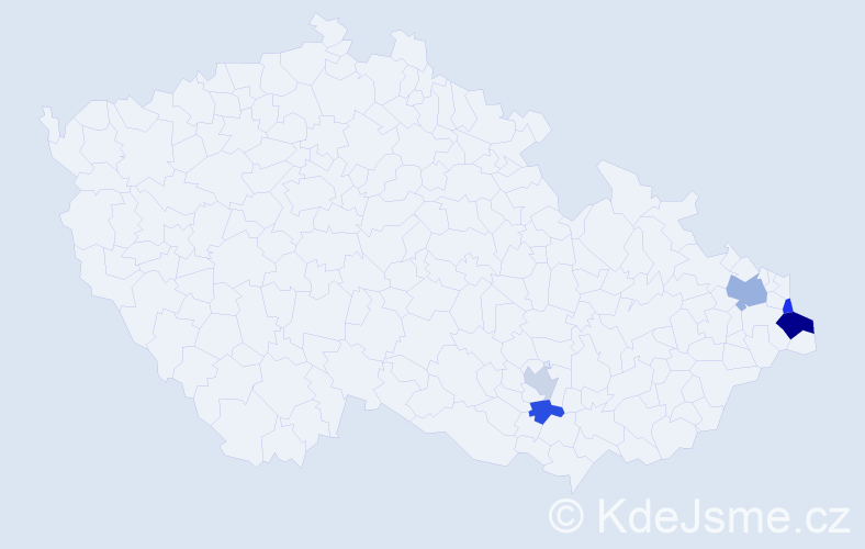 Jméno: 'Ruta', počet výskytů 8 v celé ČR