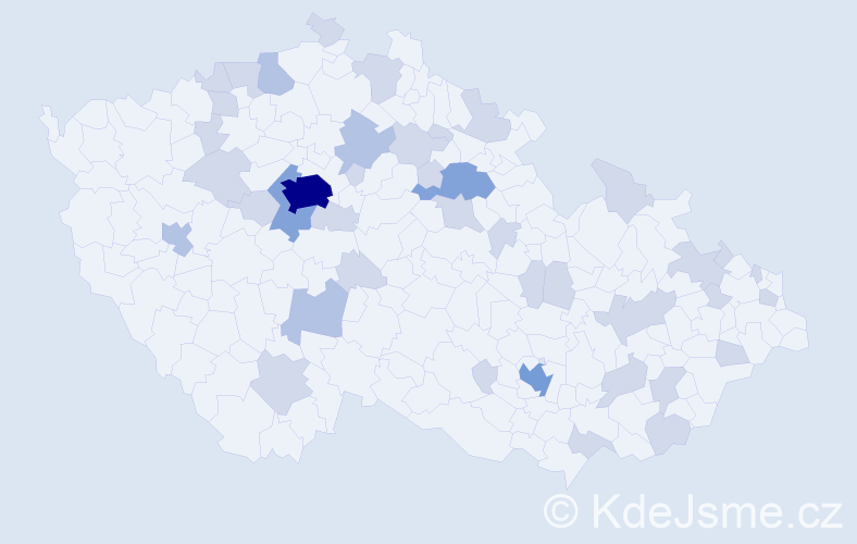 Jméno: 'Sofie Anna', počet výskytů 70 v celé ČR