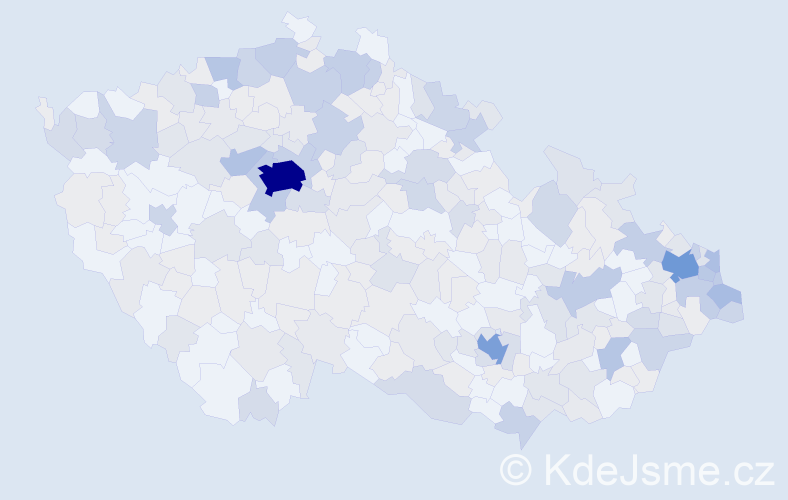 Jméno: 'Artur', počet výskytů 718 v celé ČR