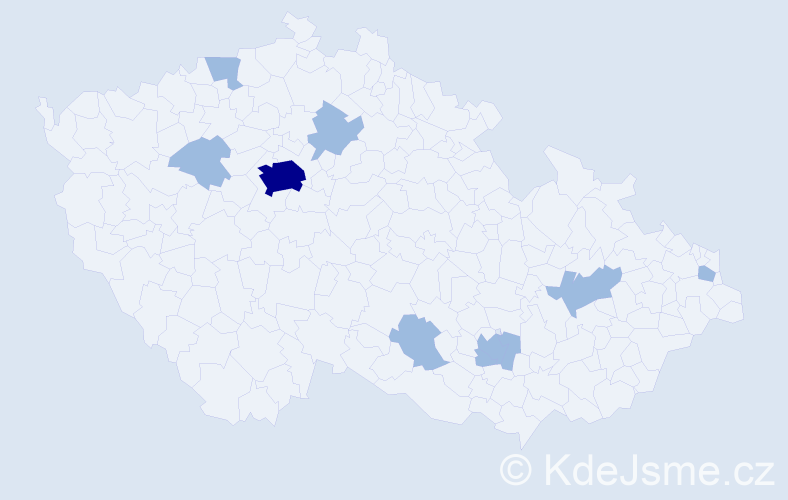 Jméno: 'Shirin', počet výskytů 12 v celé ČR