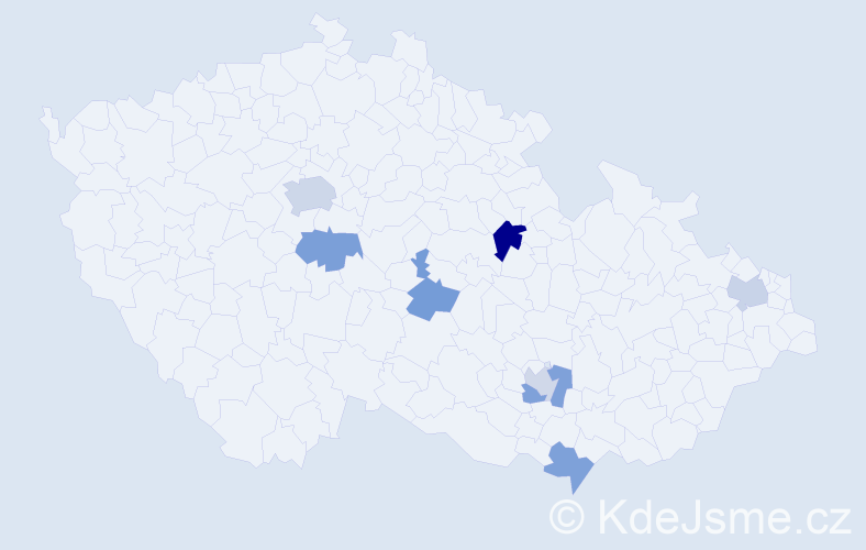 Jméno: 'Vieroslav', počet výskytů 11 v celé ČR