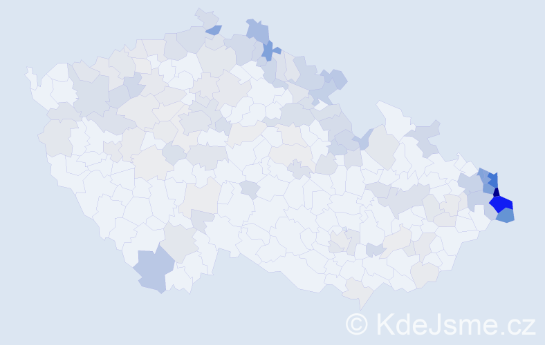 Jméno: 'Janina', počet výskytů 366 v celé ČR