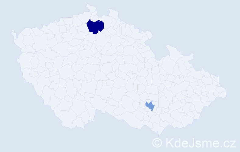 Jméno: 'Rachman', počet výskytů 2 v celé ČR