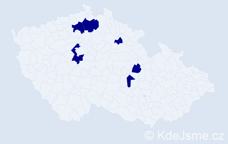 Jméno: 'Miroslav Josef', počet výskytů 6 v celé ČR