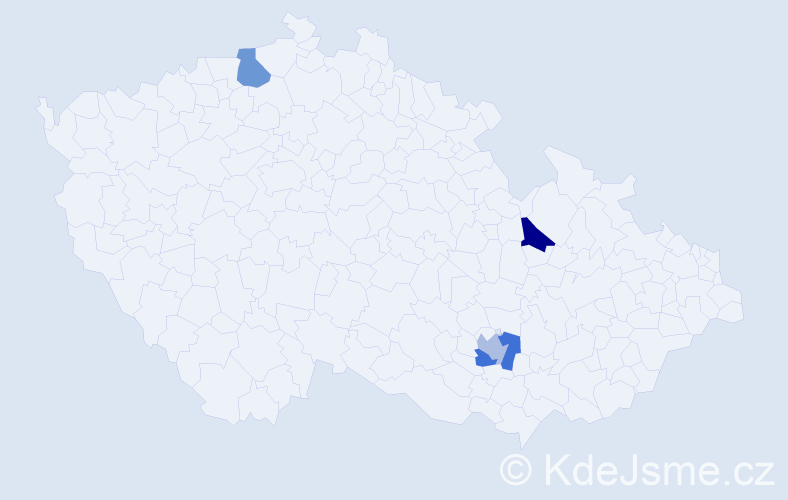 Jméno: 'Amálie Kateřina', počet výskytů 4 v celé ČR