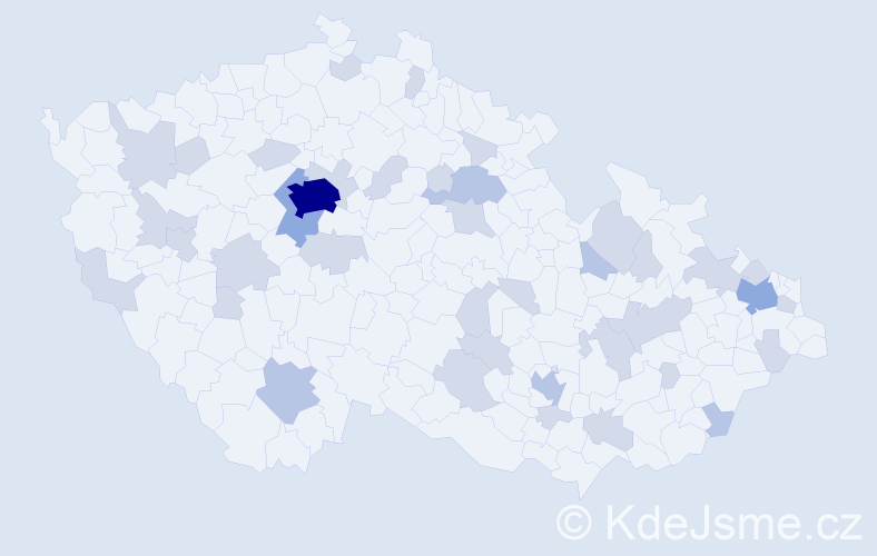 Jméno: 'Melichar', počet výskytů 64 v celé ČR