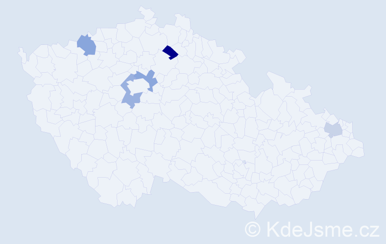 Jméno: 'Eduard Jan', počet výskytů 5 v celé ČR