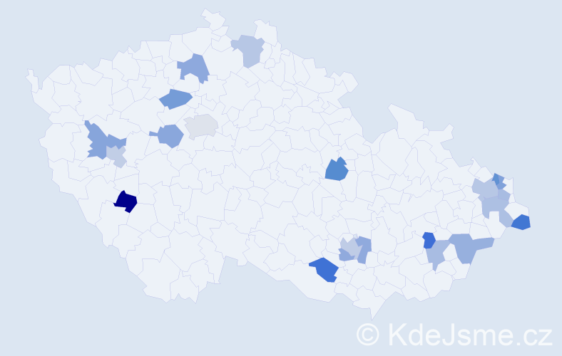 Jméno: 'Rudolfina', počet výskytů 24 v celé ČR