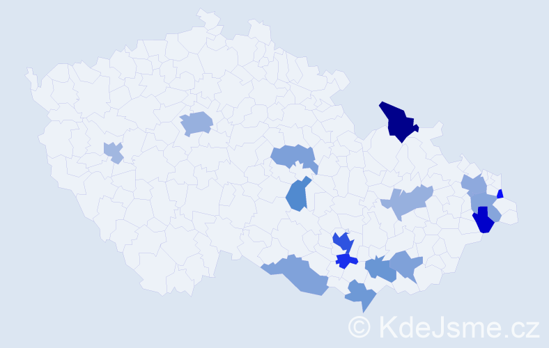 Jméno: 'Alessia', počet výskytů 29 v celé ČR