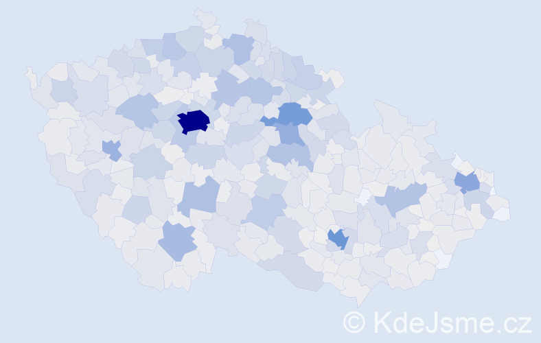 Jméno: 'Miluška', počet výskytů 2964 v celé ČR