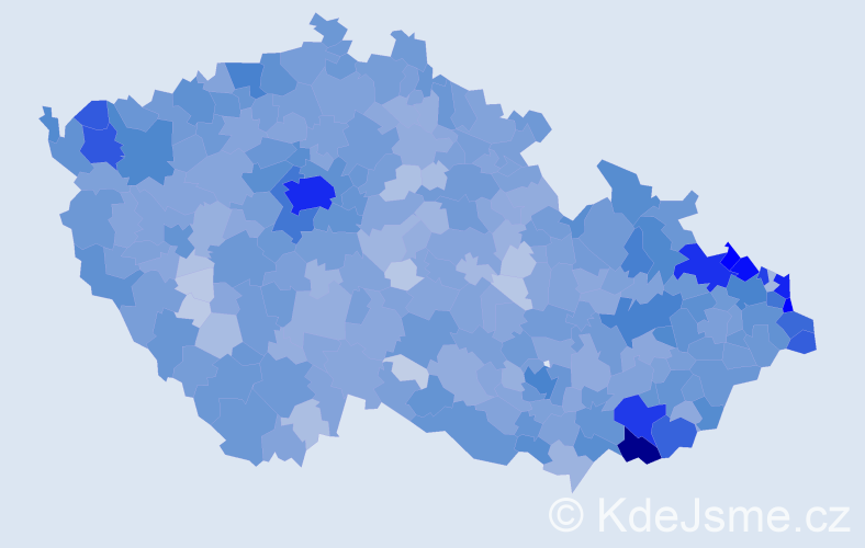Jméno: 'Alžběta', počet výskytů 13087 v celé ČR