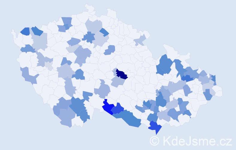 Jméno: 'Leopoldina', počet výskytů 137 v celé ČR