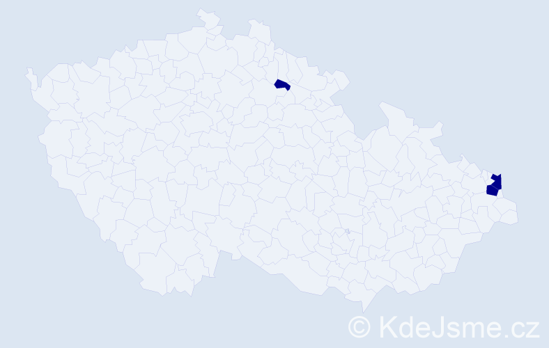 Jméno: 'Mariusz Jan', počet výskytů 3 v celé ČR