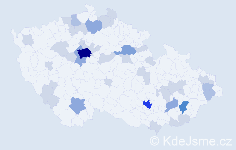 Jméno: 'Michele', počet výskytů 85 v celé ČR