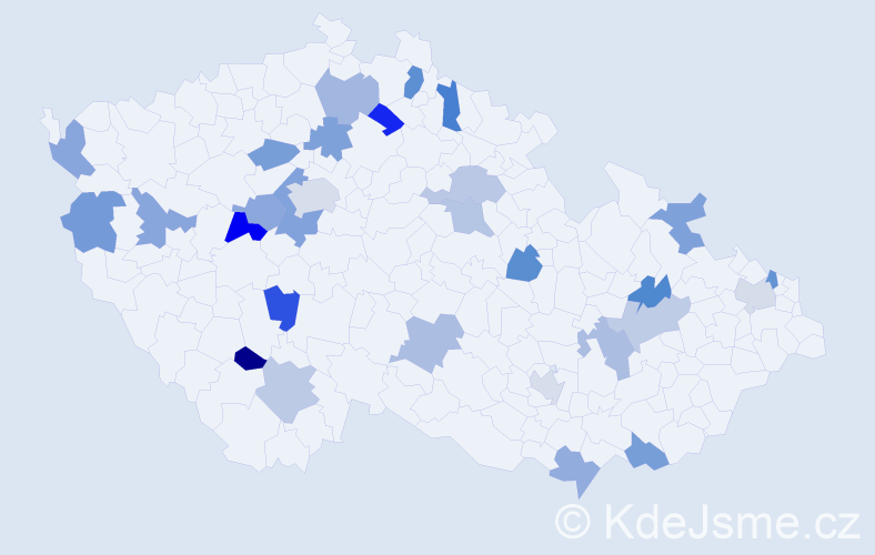 Jméno: 'Adam Josef', počet výskytů 34 v celé ČR