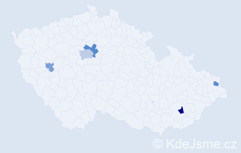 Jméno: 'Noor', počet výskytů 6 v celé ČR