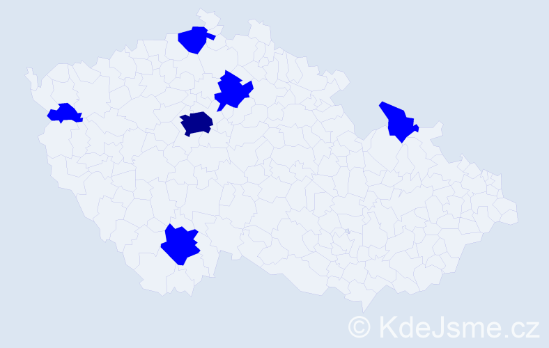 Jméno: 'Kata', počet výskytů 7 v celé ČR