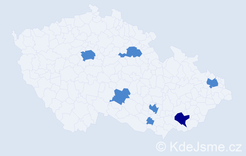 Jméno: 'Cyprián', počet výskytů 9 v celé ČR