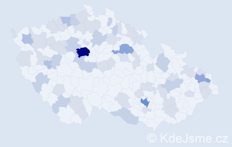Jméno: 'Angelina', počet výskytů 125 v celé ČR