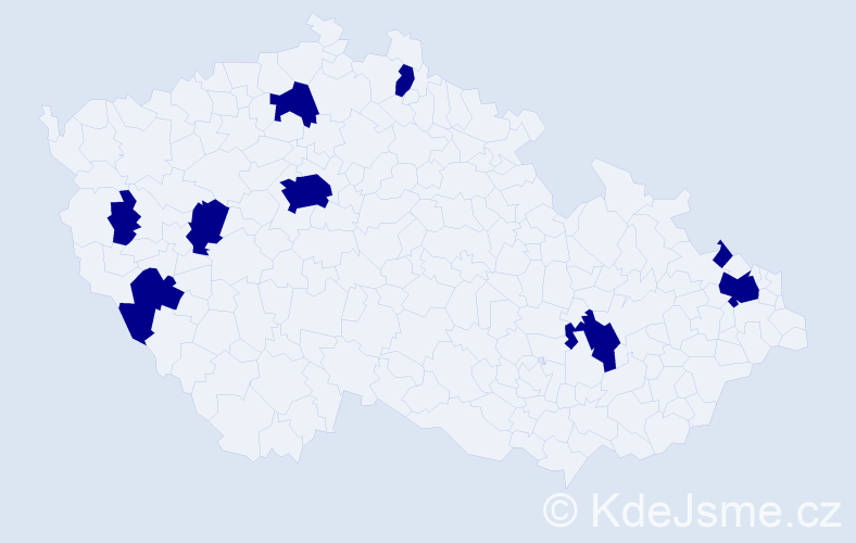 Jméno: 'Friedhelm', počet výskytů 9 v celé ČR
