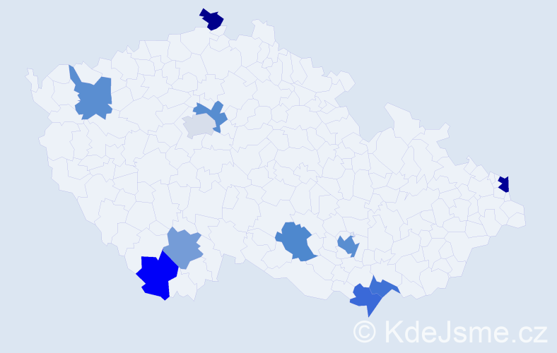 Jméno: 'Susana', počet výskytů 14 v celé ČR
