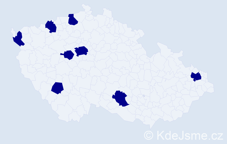Jméno: 'Khanh', počet výskytů 8 v celé ČR