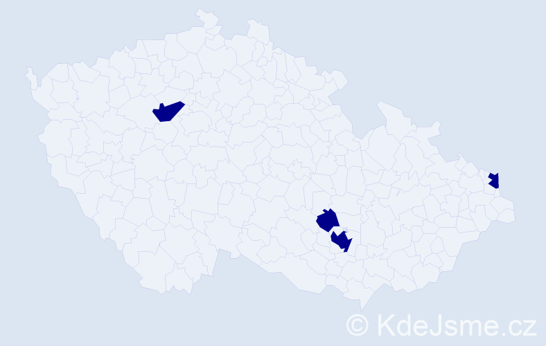 Jméno: 'Sára-Marie', počet výskytů 4 v celé ČR