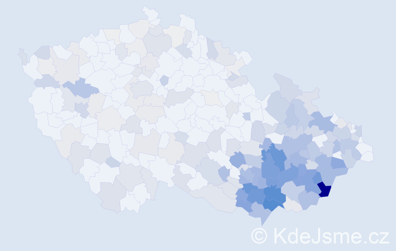 Jméno: 'Vojtěška', počet výskytů 610 v celé ČR