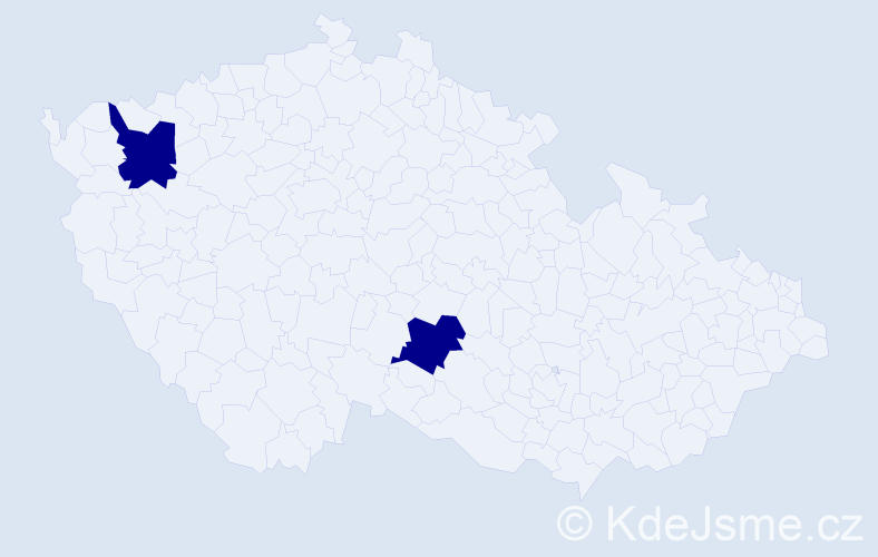 Jméno: 'Serjoža', počet výskytů 2 v celé ČR
