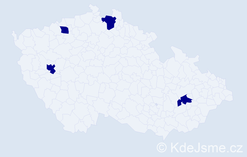 Jméno: 'Kvetosláva', počet výskytů 4 v celé ČR