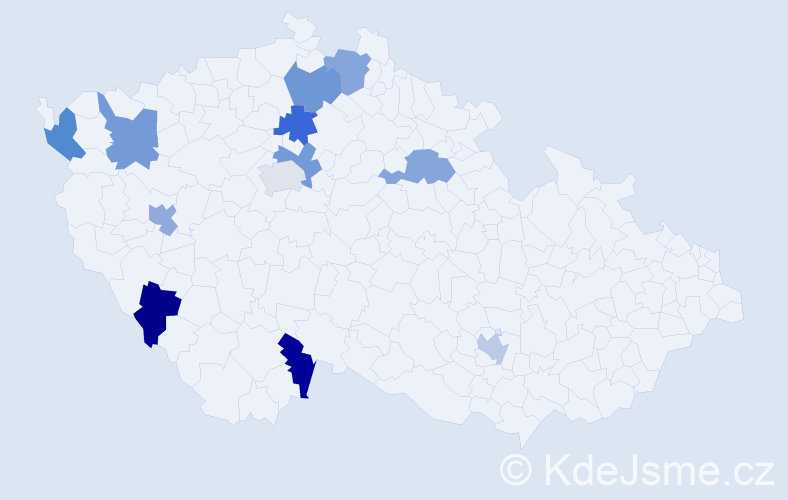 Jméno: 'Quoc', počet výskytů 12 v celé ČR