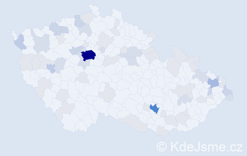 Jméno: 'Stefan', počet výskytů 153 v celé ČR