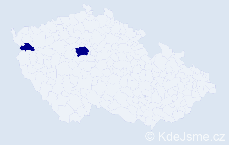 Jméno: 'Mael', počet výskytů 2 v celé ČR