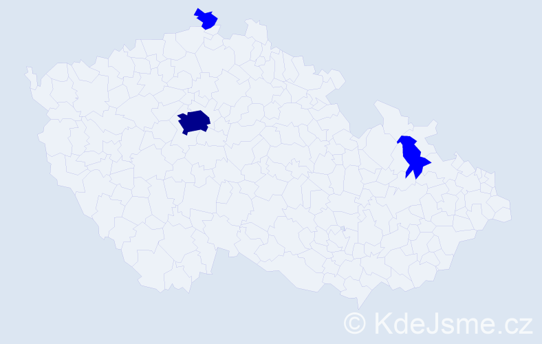 Jméno: 'Joseph William', počet výskytů 4 v celé ČR