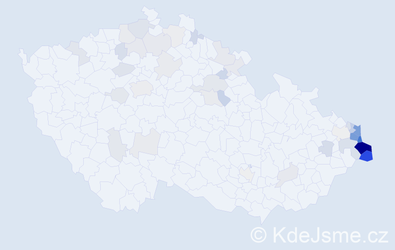 Jméno: 'Gražyna', počet výskytů 130 v celé ČR