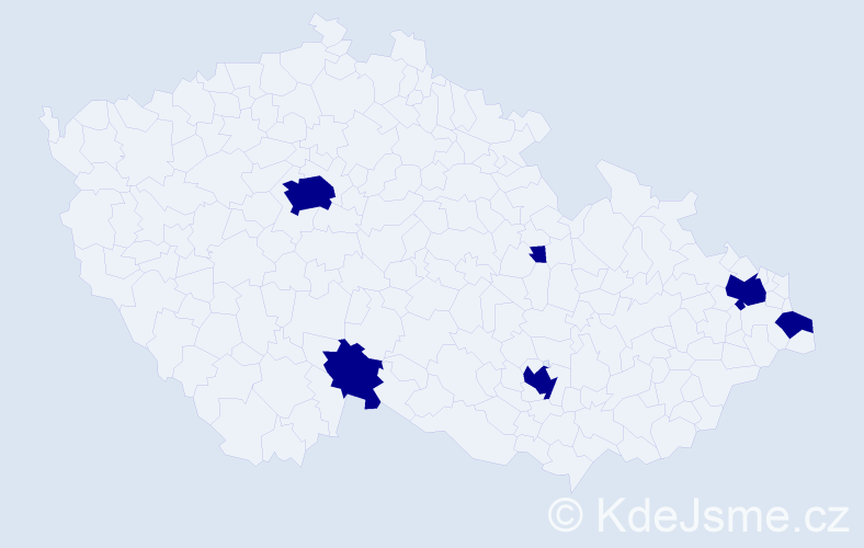 Jméno: 'Adam Ahmed', počet výskytů 6 v celé ČR