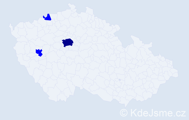 Jméno: 'Justyna Barbara', počet výskytů 4 v celé ČR
