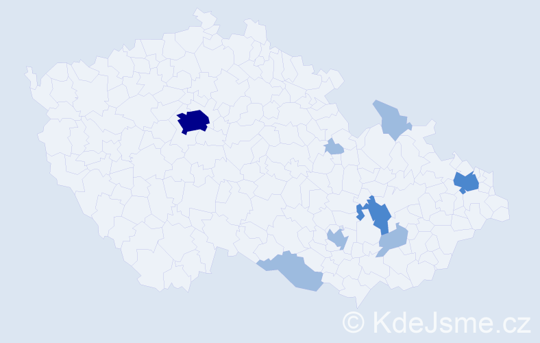 Jméno: 'Orlando', počet výskytů 13 v celé ČR