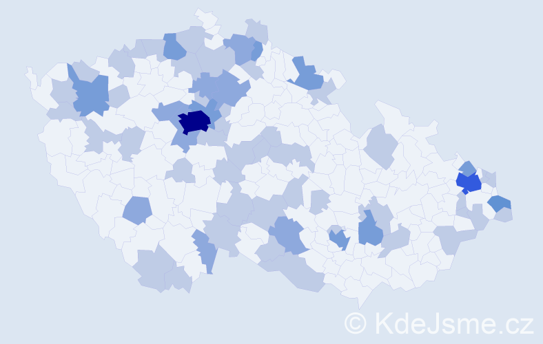 Jméno: 'Lída', počet výskytů 105 v celé ČR