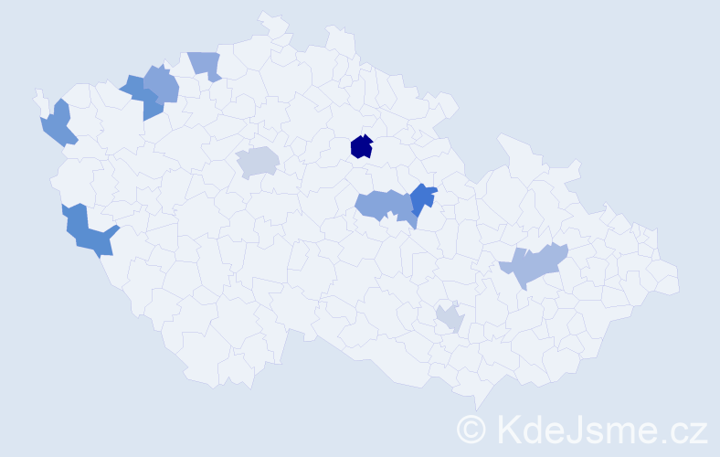 Jméno: 'Duc Viet', počet výskytů 13 v celé ČR